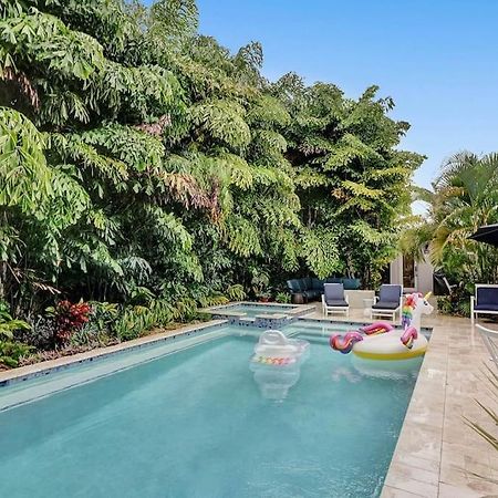 Stylish Tropical Oasis Hot Tub Pool Bbq Villa Fort Lauderdale Bagian luar foto