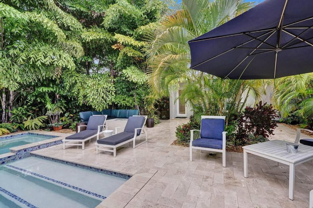 Stylish Tropical Oasis Hot Tub Pool Bbq Villa Fort Lauderdale Bagian luar foto